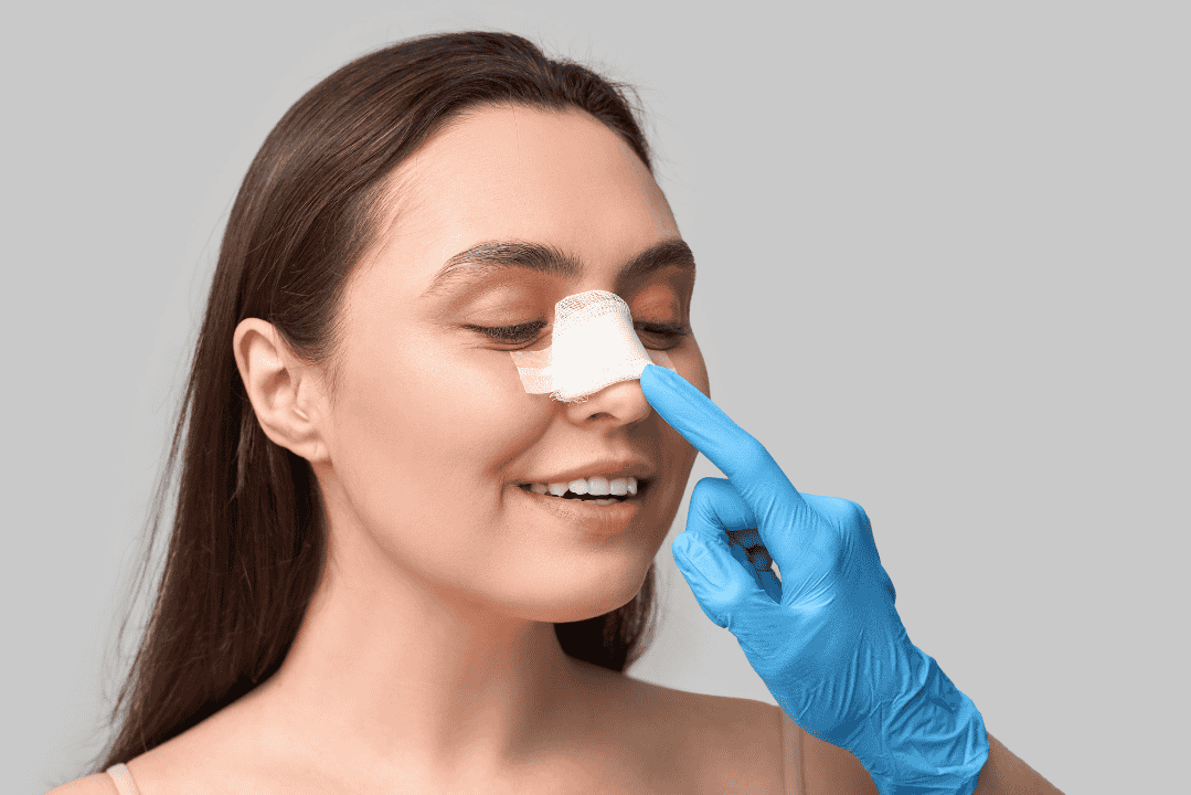 Chica con rinoplastia