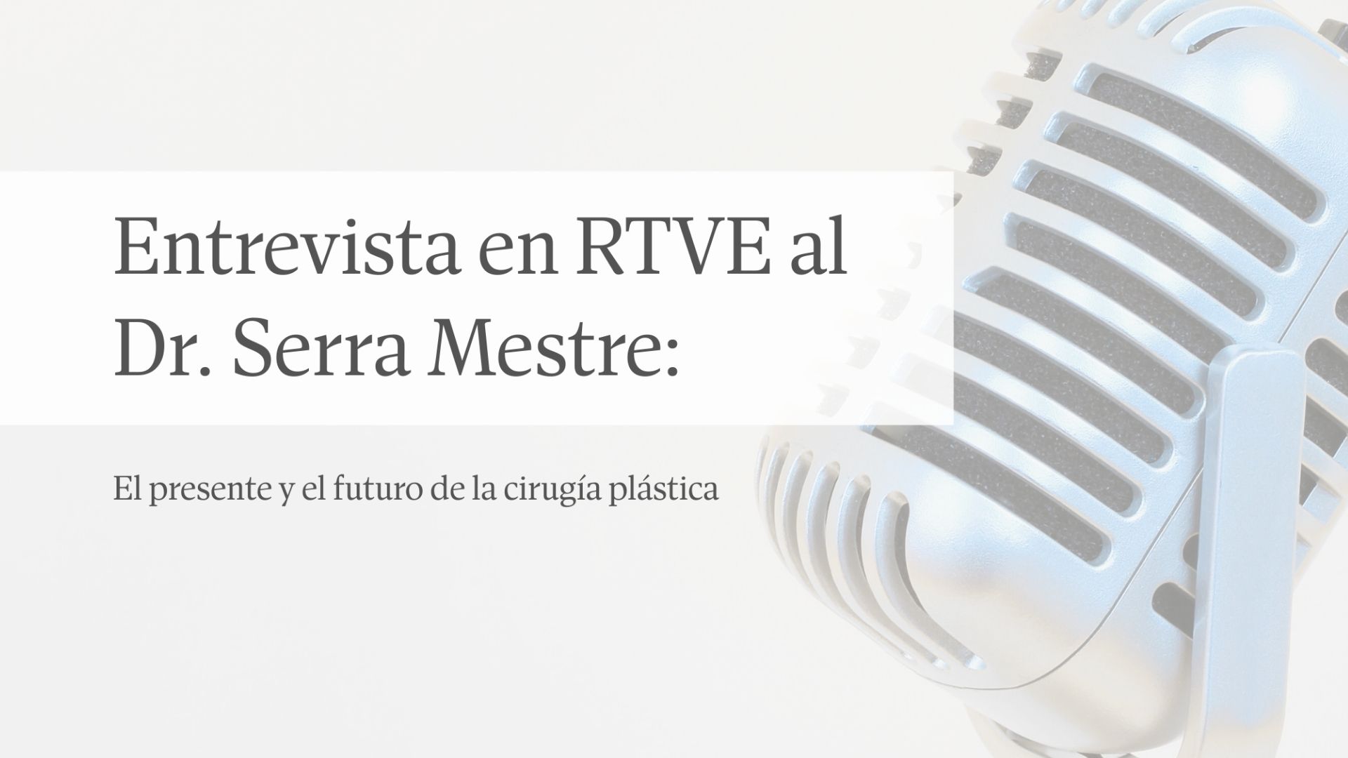 Entrevista en RTVE Serra Mestre